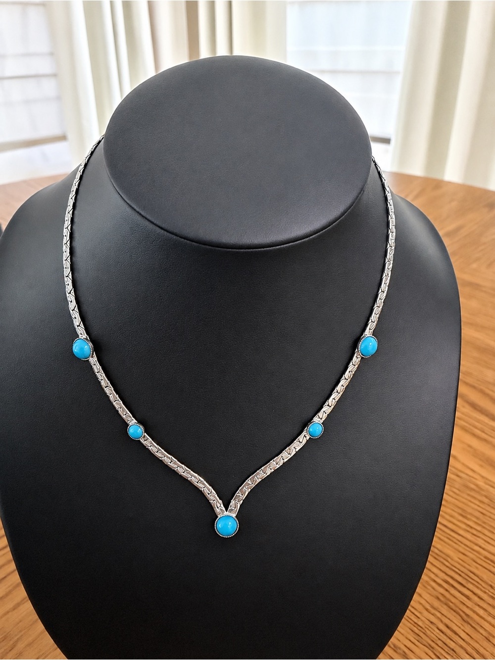 Vintage Sarah Coventry Silver and Turquoise Necklace